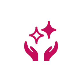 Picto représentant le lien et le partage, symbole des échanges et de la solidarité au sein des Maisons Rose & Olivier.